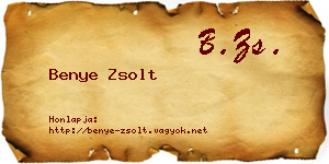 Benye Zsolt névjegykártya